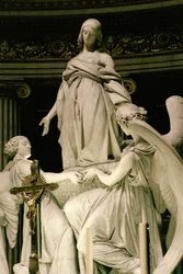 Nanebevstoupení svaté Máří Magdalény, z hlavního oltáře, asi 1835-41 mramorový detail 248131